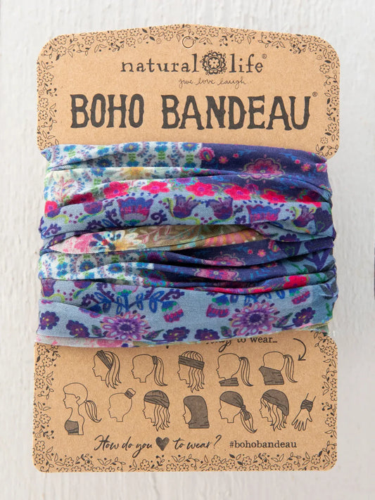 Boho Bandeau - Blue Patchwork