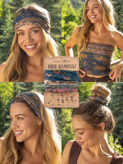Boho Bandeau Blue Riviera Floral