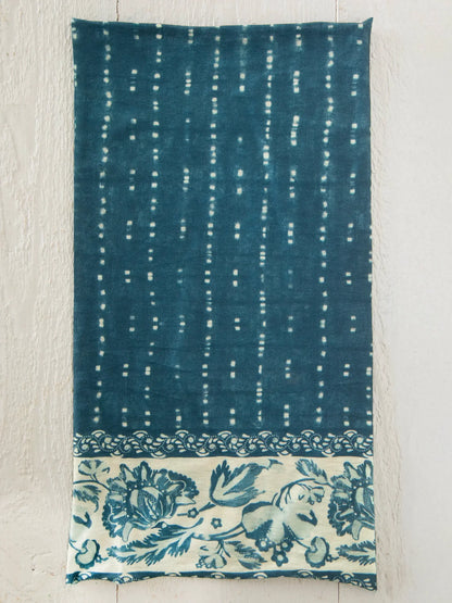 Boho Bandeau Indigo Shibori Stripe