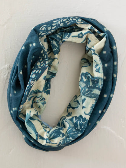 Boho Bandeau Indigo Shibori Stripe