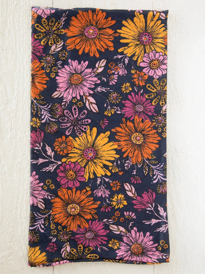 Boho Bandeau Whimsical Daisies Navy