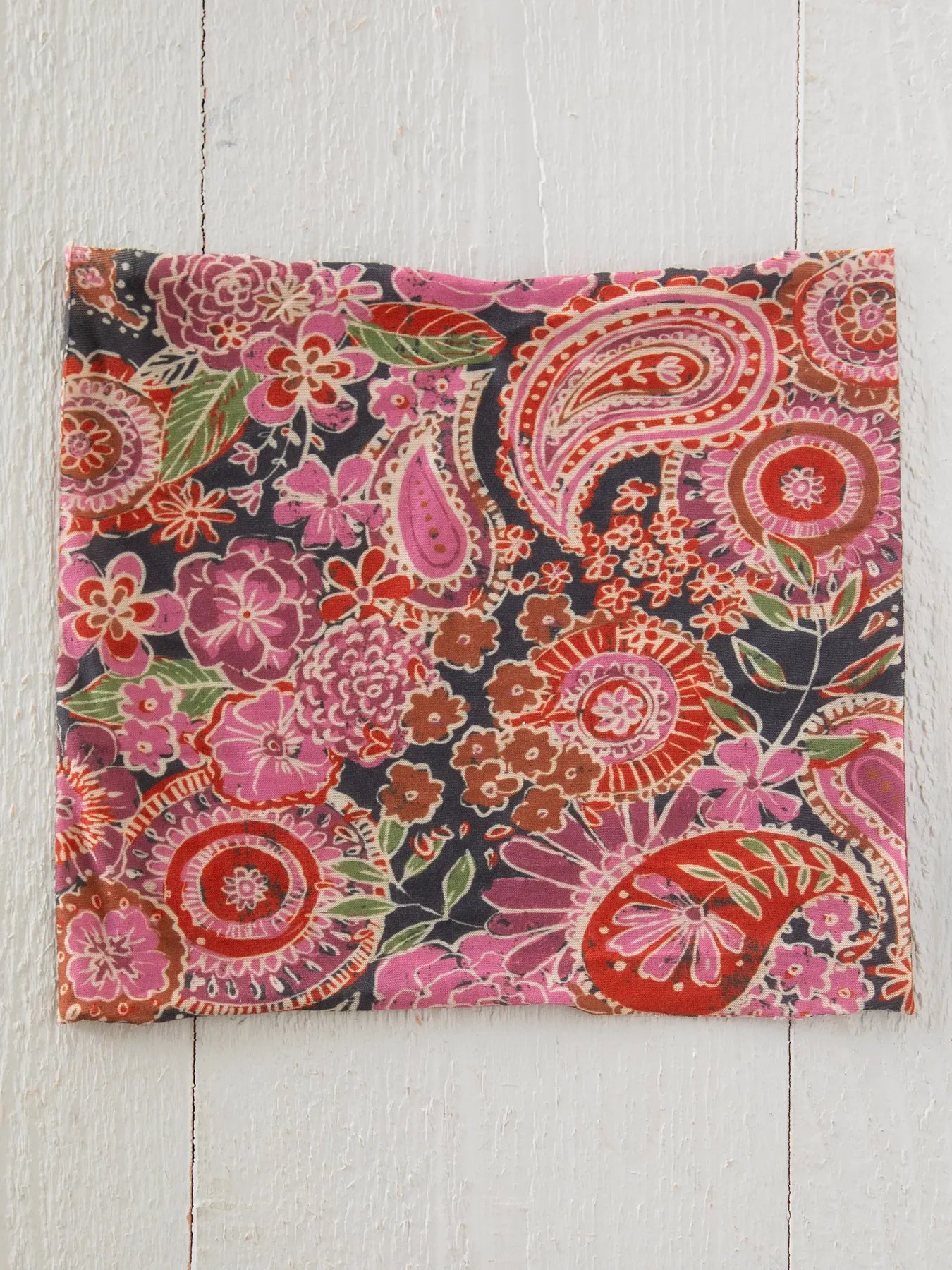 Half Boho Bandeau Black Sketched Paisley