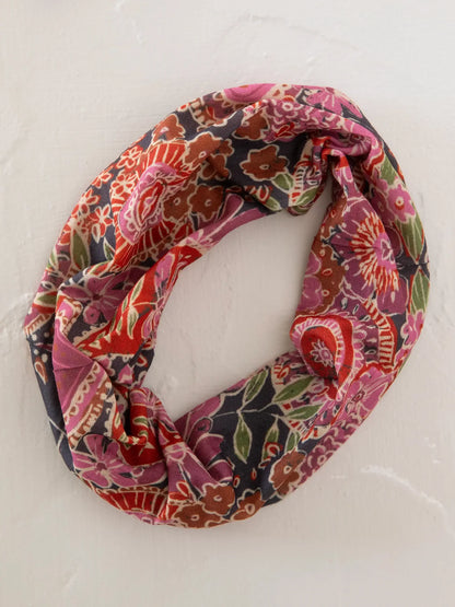 Half Boho Bandeau Black Sketched Paisley