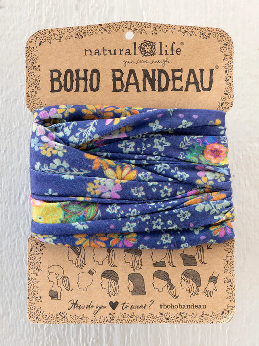 Boho Bandeau - Navy Tropic Bandana