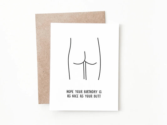 Nice Butt Birthday Card