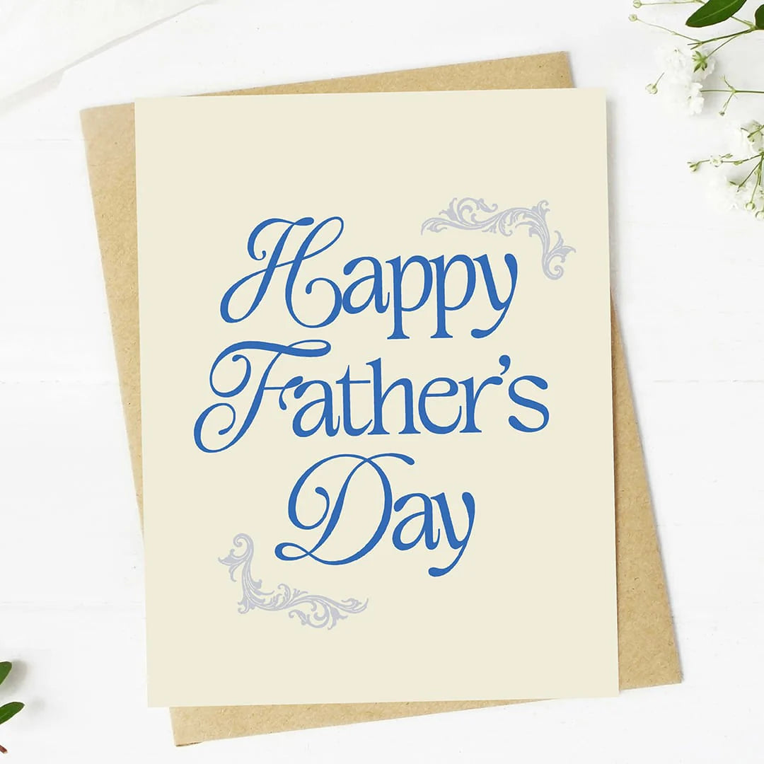 Happy Father's Day Text Greeting Card
