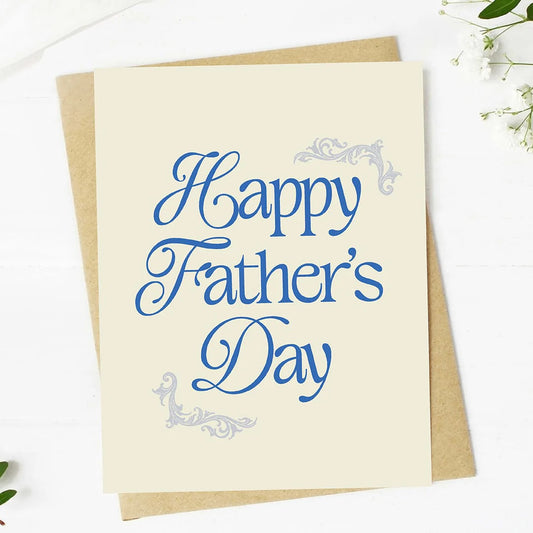 Happy Father's Day Text Greeting Card