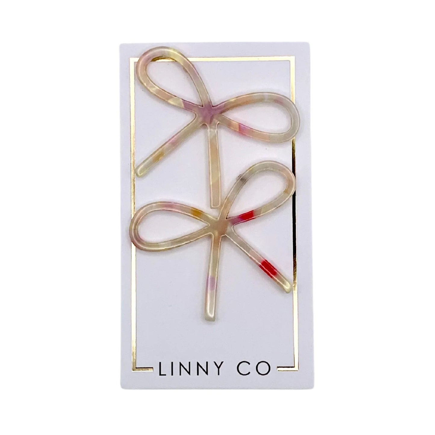 Lola Bow Earrings - Vanilla Sprinkles