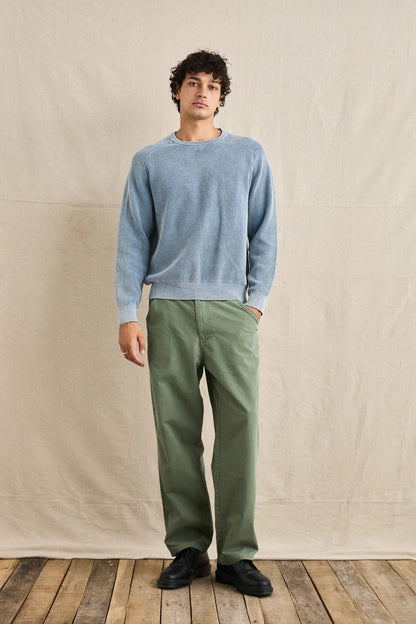 Polu Crew Knit - Washed Blue