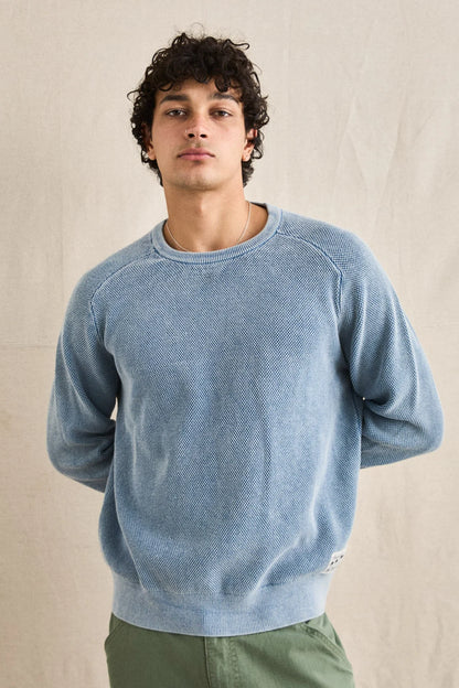 Polu Crew Knit - Washed Blue