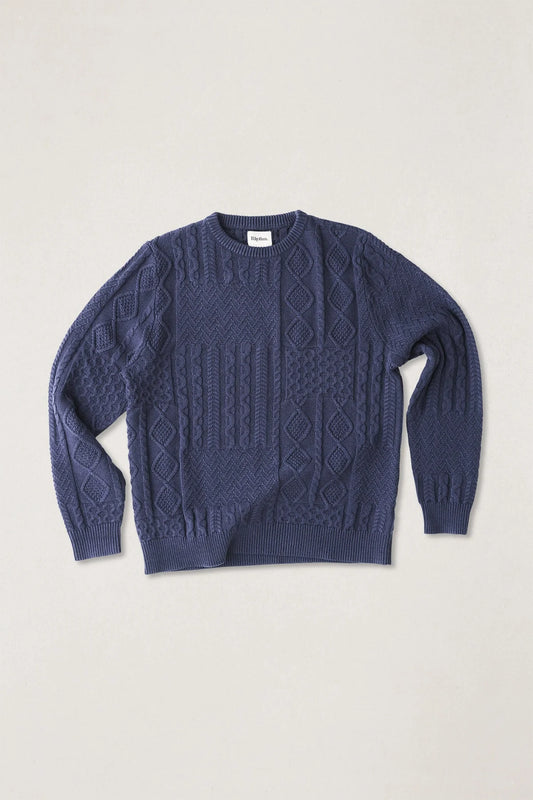 Patchwork Sweater - Vintage Navy