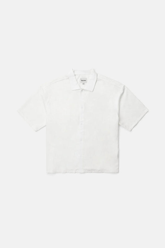 Leads Relaxed Check SS Shirt - White