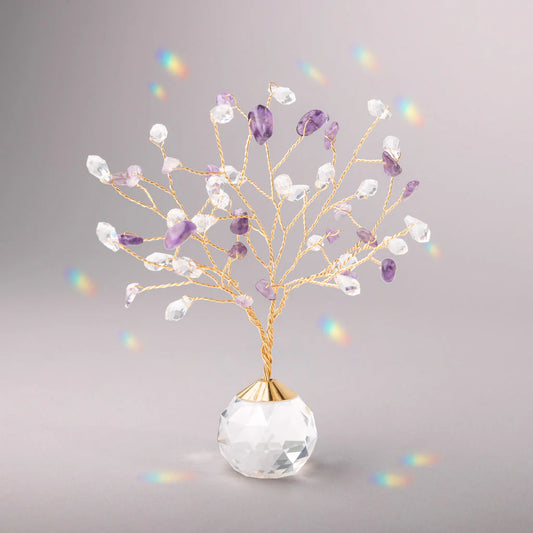 Suncatcher Tree of Life - Amethyst/Protection/Gold