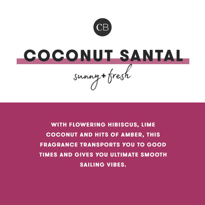 Coconut Santal Printed Travel Tin Candle