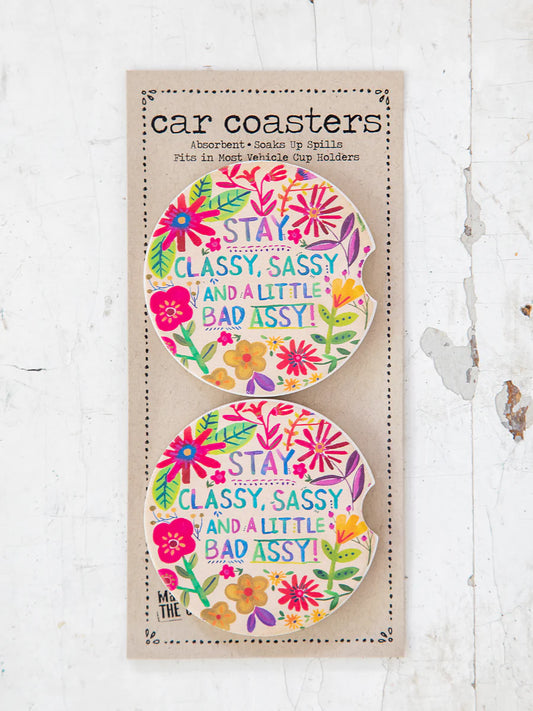 Car Coasters Set of 2 - Classy Sassy