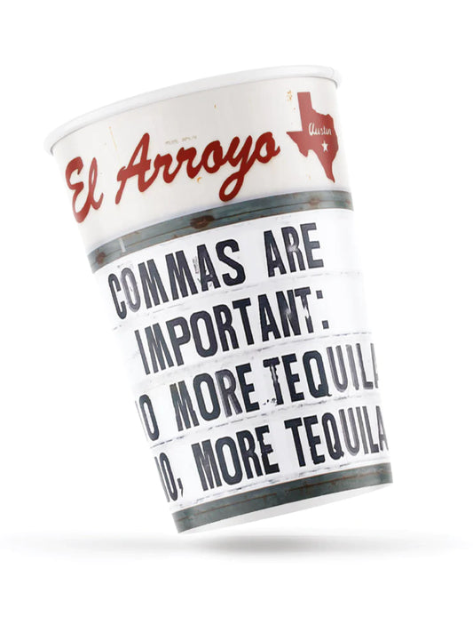 12 oz Party Cups - Commas are Important