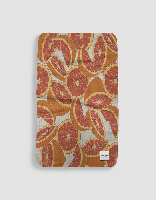Red Grapefruit Fruit Tea Towel