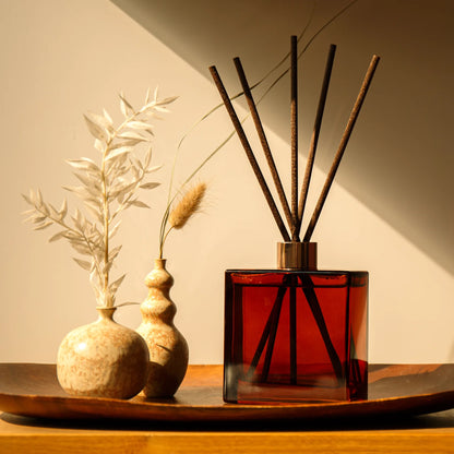 Woodblock Reed Diffuser - Modena Leather