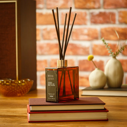 Woodblock Reed Diffuser - Modena Leather