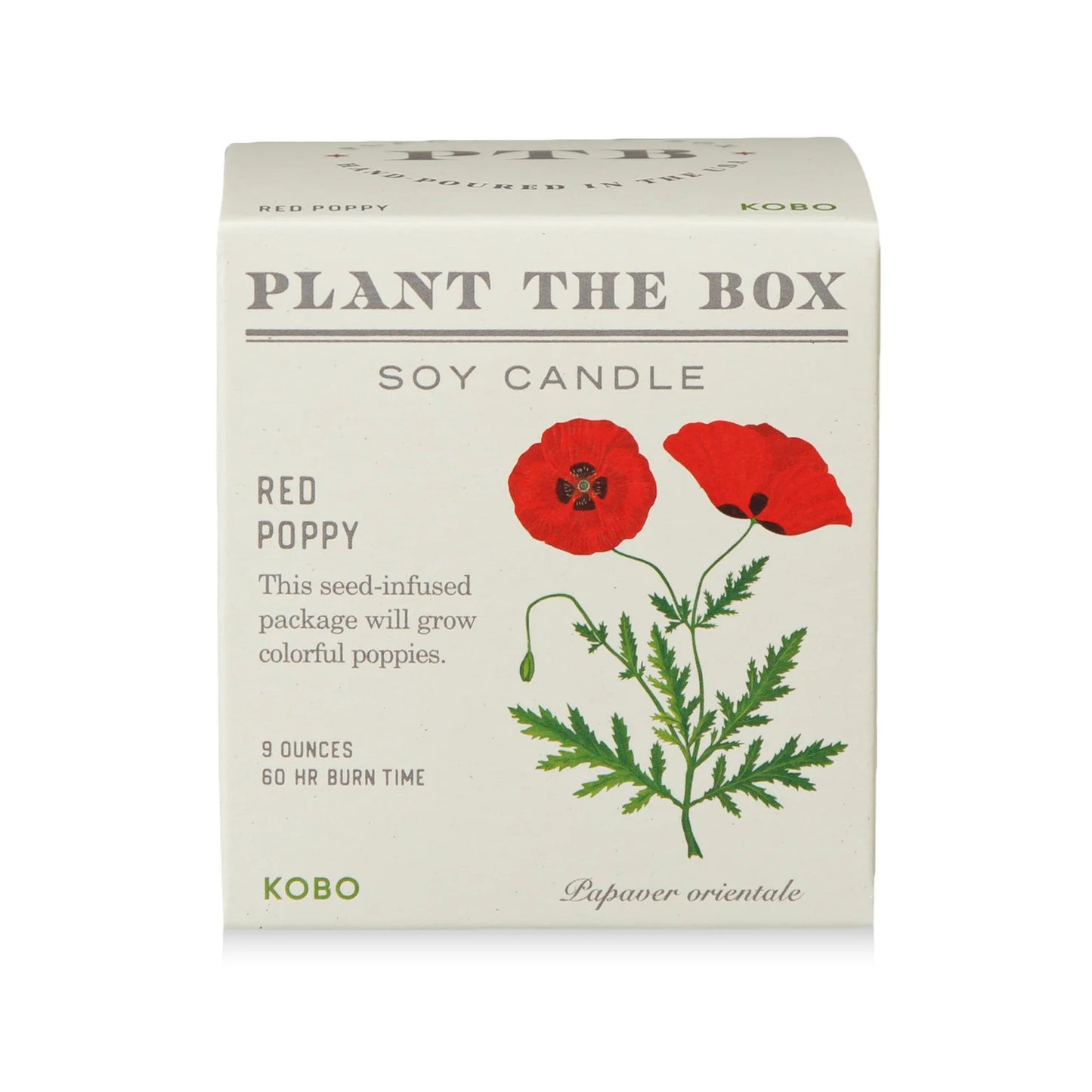 Plant The Box Candle - Red Poppy