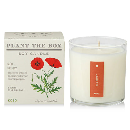 Plant The Box Candle - Red Poppy
