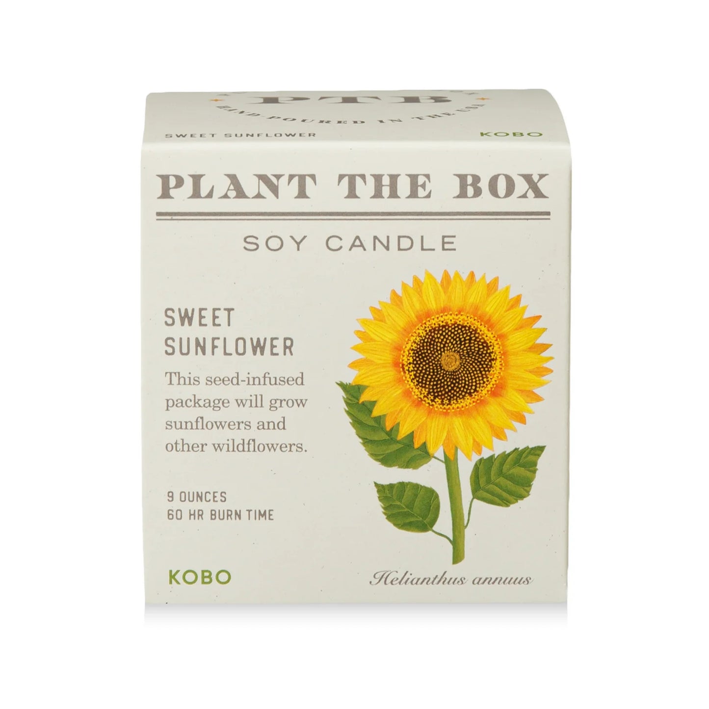Plant The Box Candle - Sweet Sunflower
