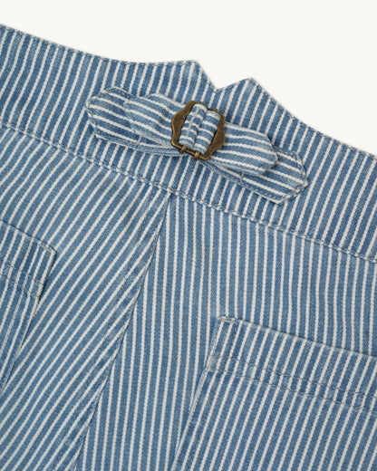 Courier Pant in Indigo Hickory Stripe