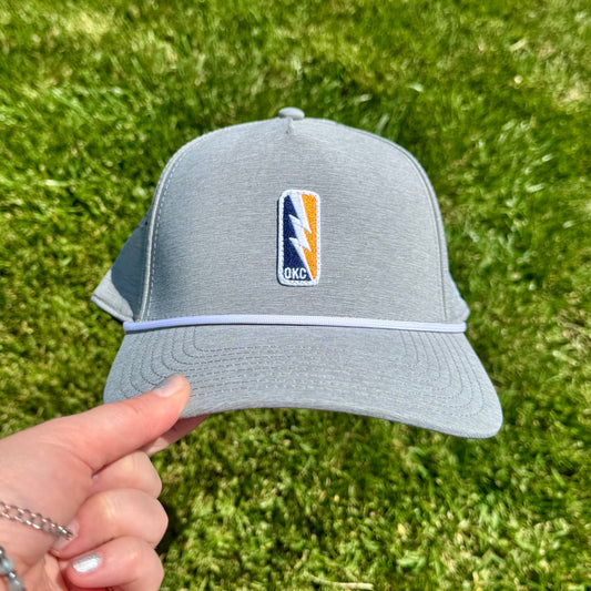 OKC Bolt Logo Patch Hat - Grey Rope Hat