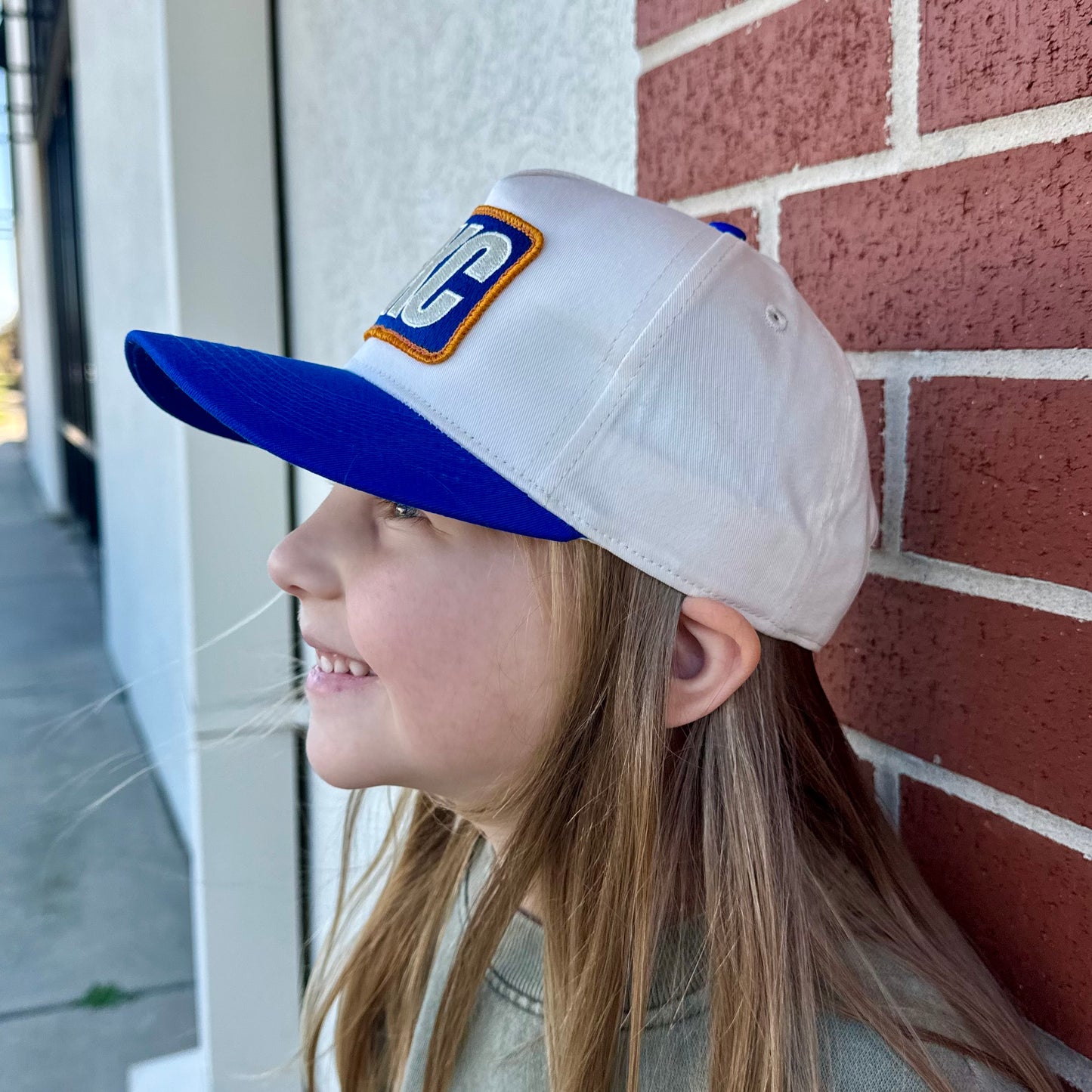 Youth OKC Bolt Hat - Royal Blue/Cream