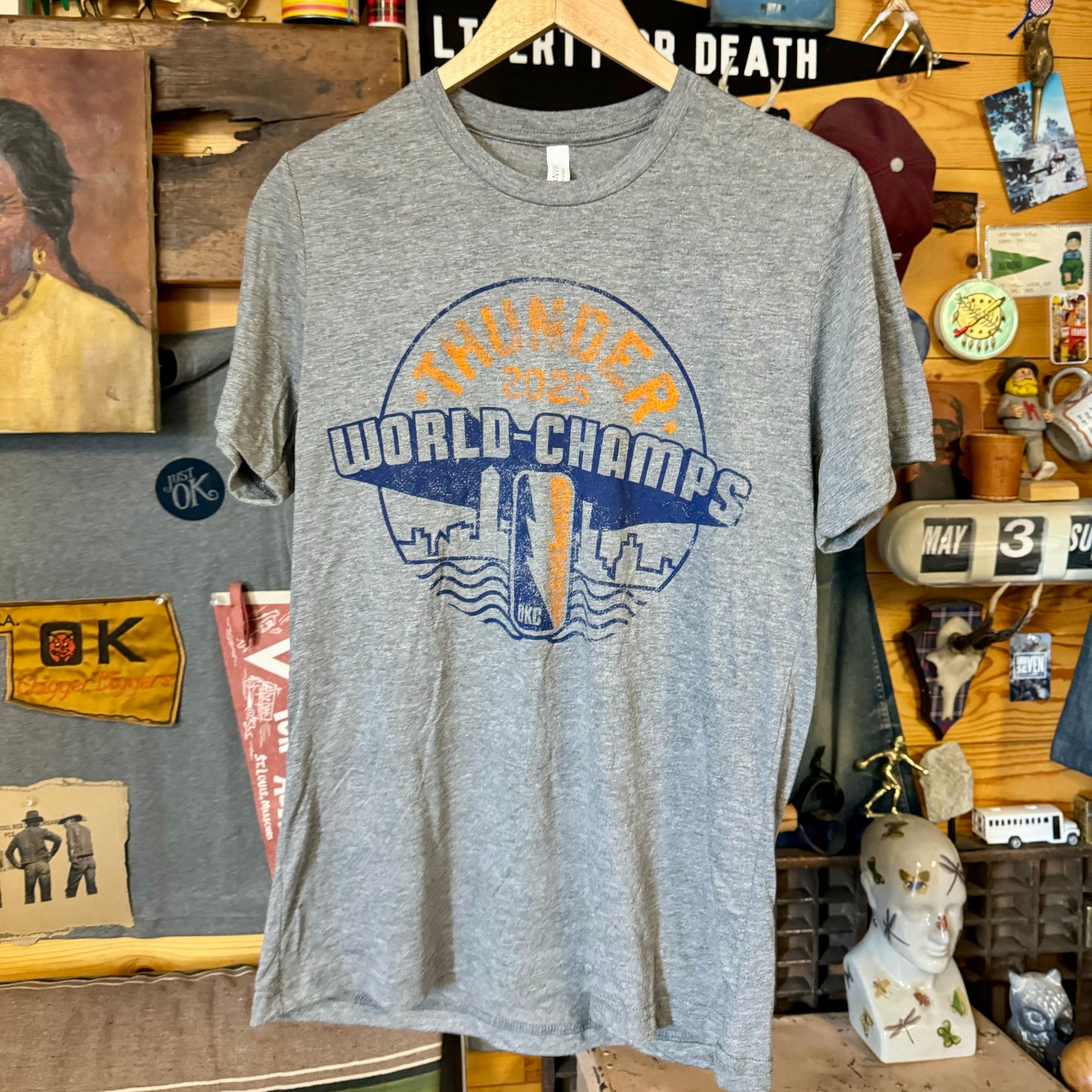 Thunder World Champs Adult Tee - Grey