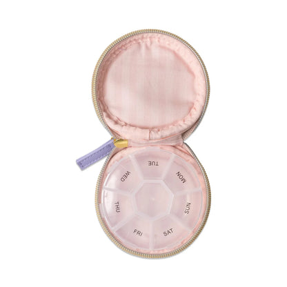Vegan Leather Pill Case - Purple Vintage Floral