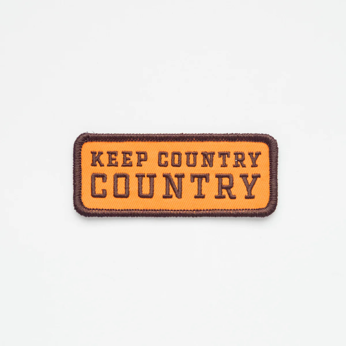Keep Country Embroidered Iron On Patch