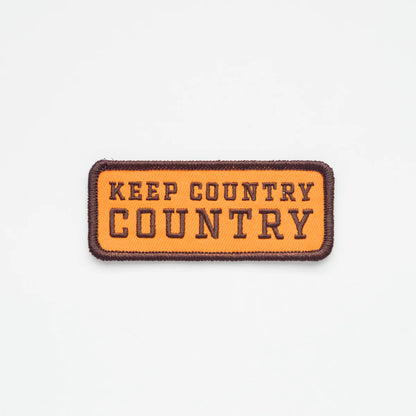 Keep Country Embroidered Iron On Patch