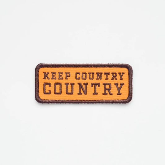 Keep Country Embroidered Iron On Patch