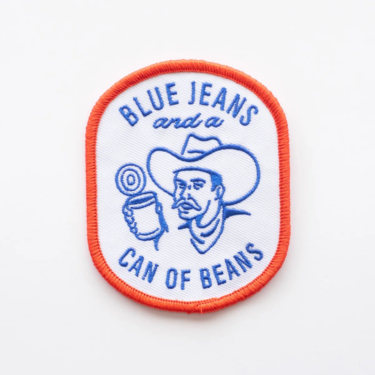 Blue Jeans Embroidered Iron On Patch