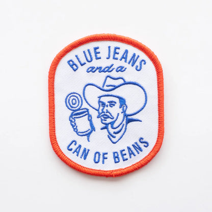 Blue Jeans Embroidered Iron On Patch