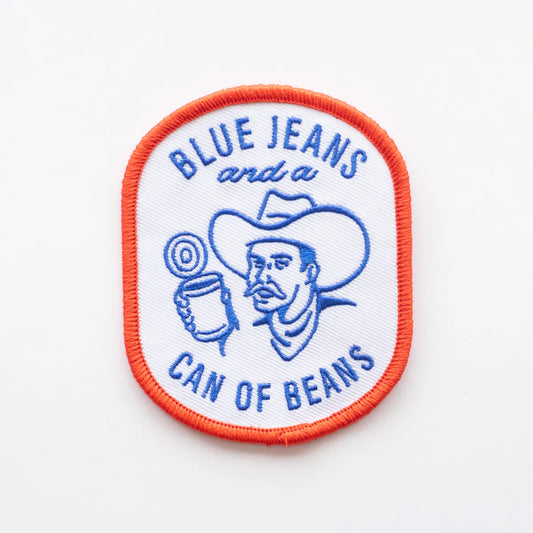 Blue Jeans Embroidered Iron On Patch