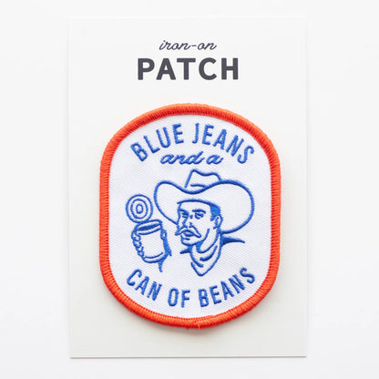 Blue Jeans Embroidered Iron On Patch