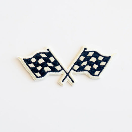 Racing Flags Embroidered Iron On Patch