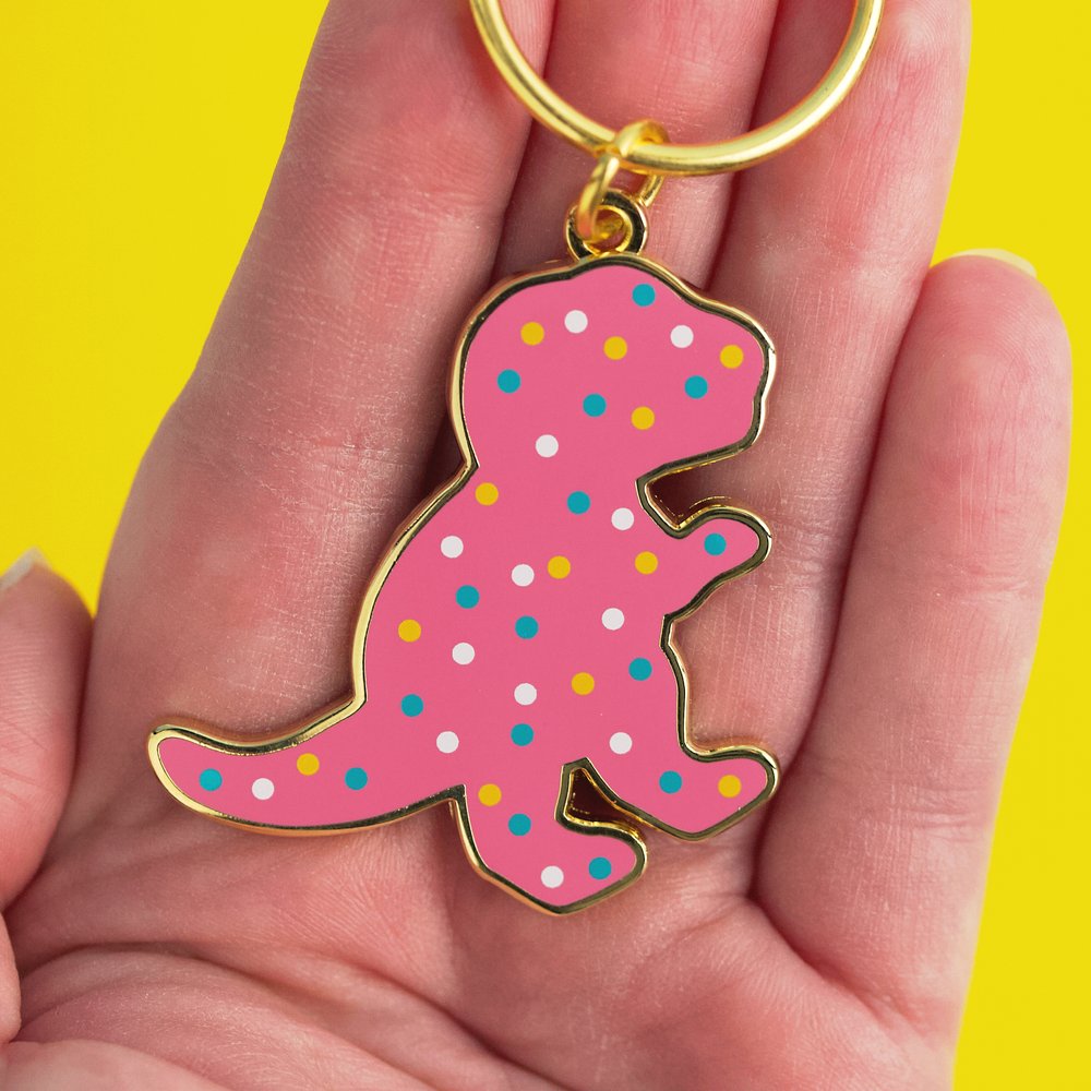 Dino Cookie Keychain