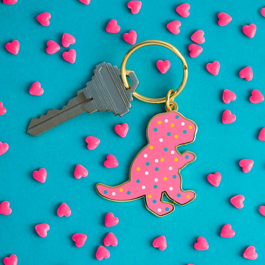 Dino Cookie Keychain