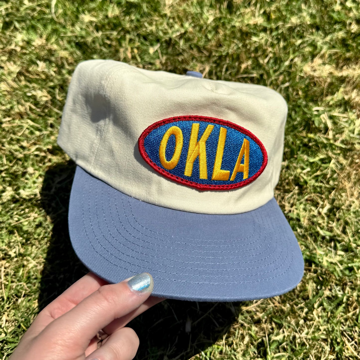 OKLA Two Tone Hat - Red/Yellow/Blue