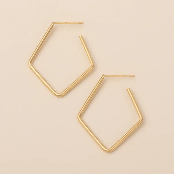 Gold Orion Diamond Hoop Earrings