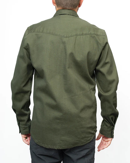 Earl Denim Shirt - Dusty Olive