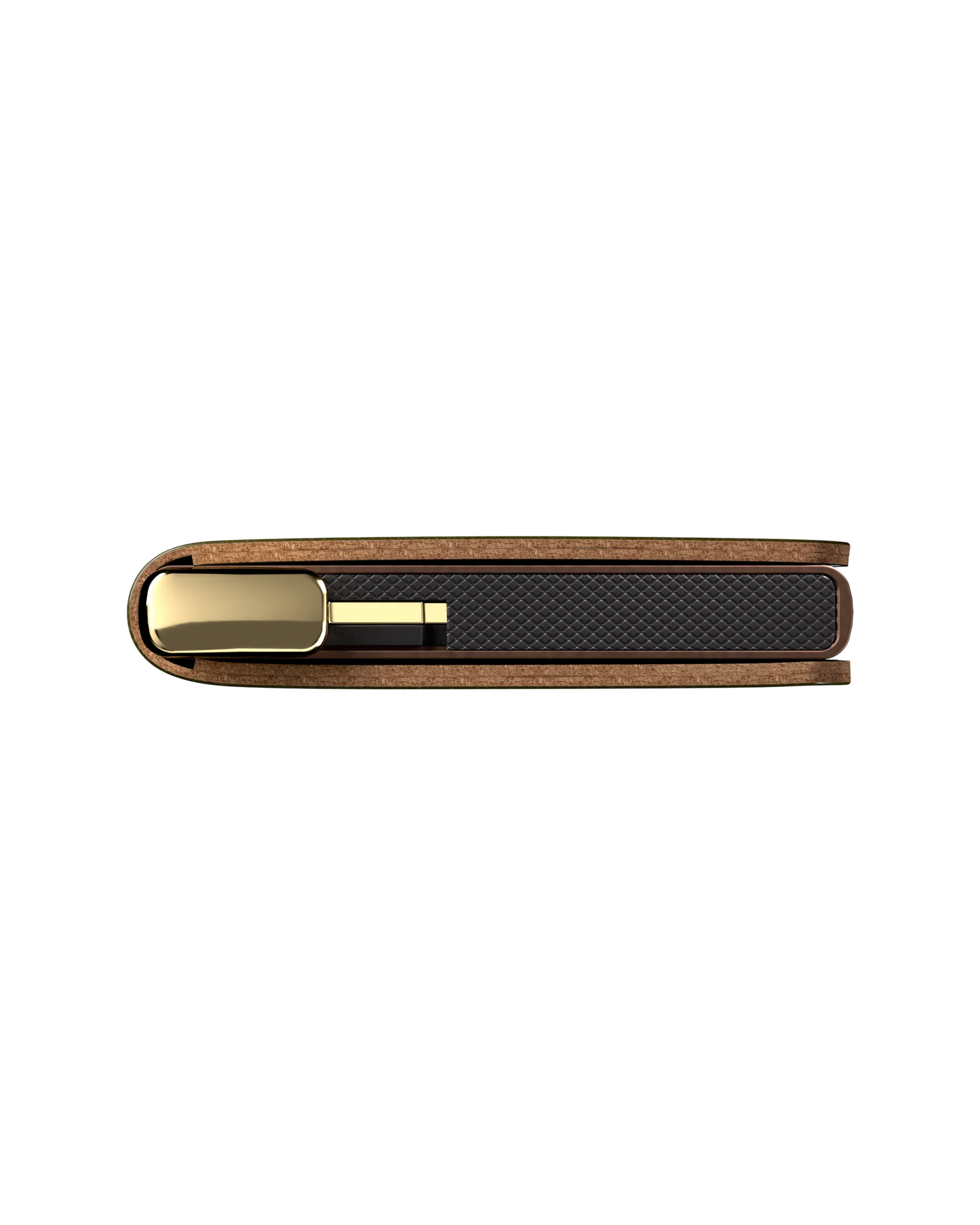 Premium Slimwallet Emboss Lines Cognac +