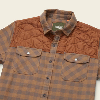 Quintana Quilted Flannel : Cody Check - Tannin