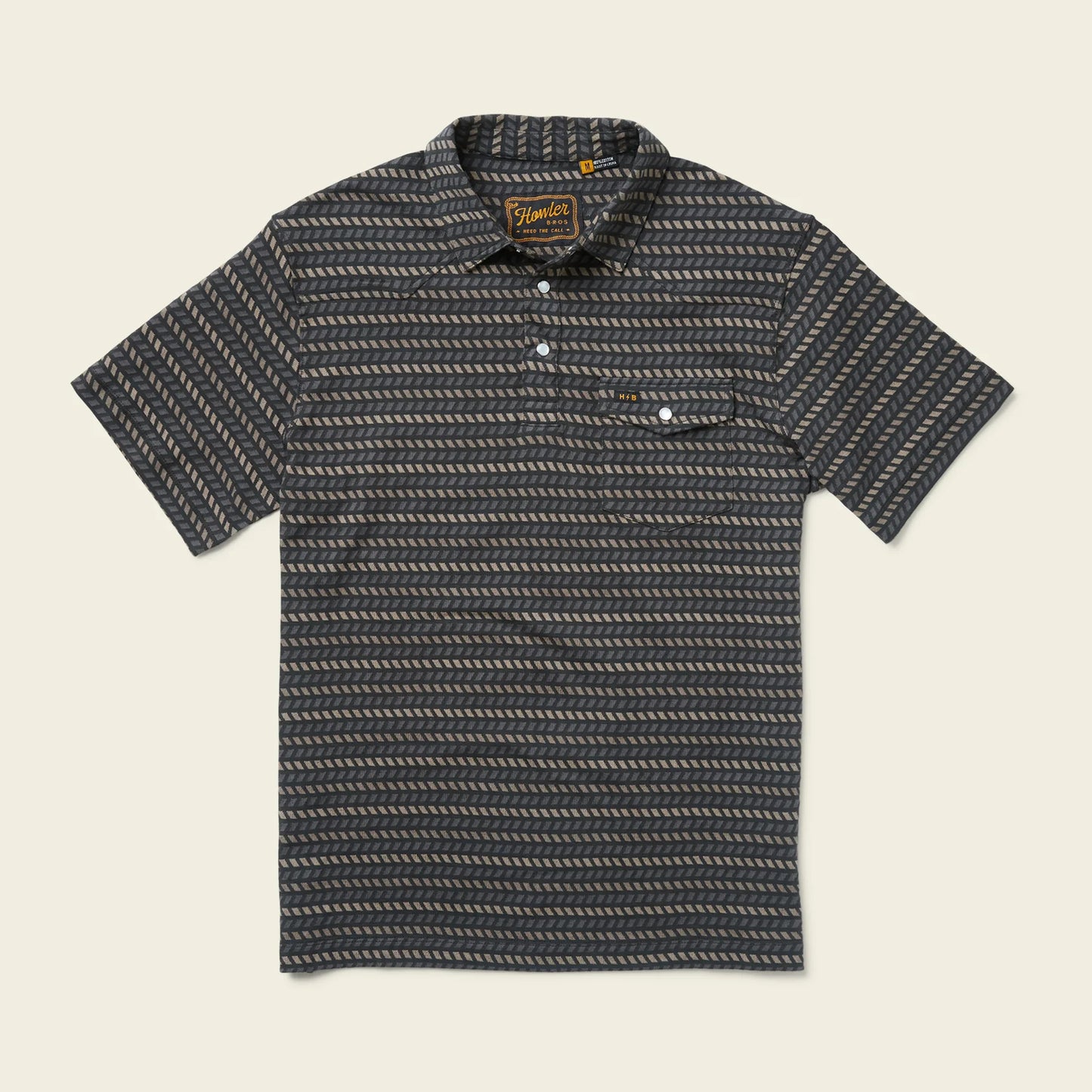 Ranchero Jacquard Polo: Illusion Jacquard - Antique Black