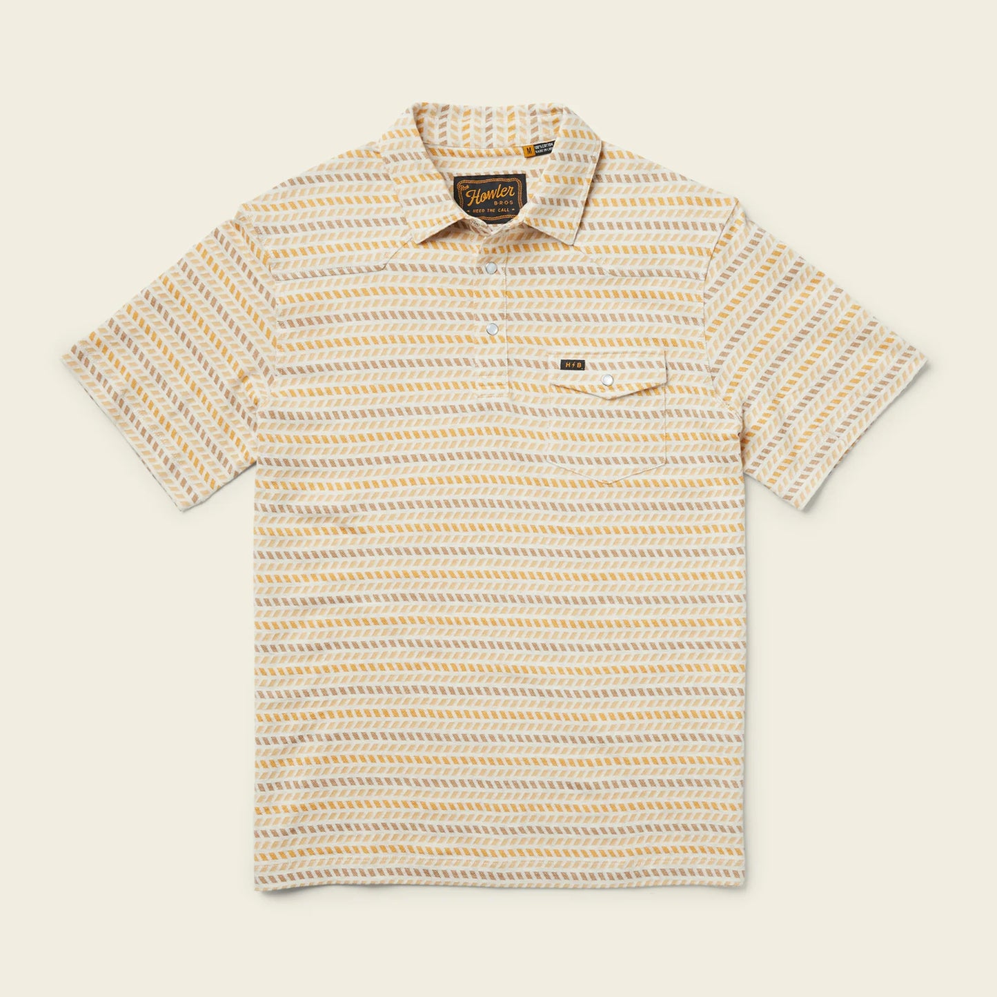 Ranchero Jacquard Polo: Illusion Jacquard - Oatmeal Heather