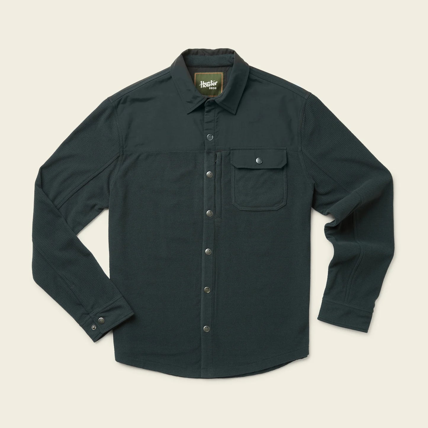 Vapors Grid Fleece Shirt : Antique Black