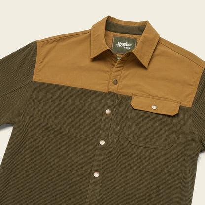 Vapors Grid Fleece Shirt : Olive Tree - Antique Bronze